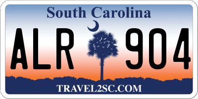 SC license plate ALR904
