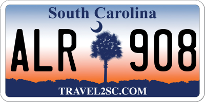 SC license plate ALR908