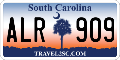 SC license plate ALR909