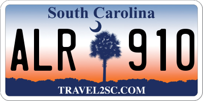 SC license plate ALR910