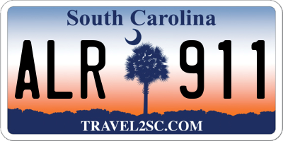 SC license plate ALR911