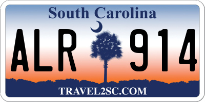 SC license plate ALR914