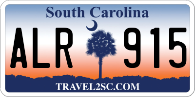 SC license plate ALR915