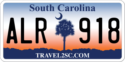 SC license plate ALR918
