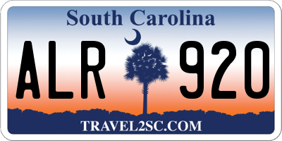 SC license plate ALR920
