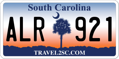 SC license plate ALR921