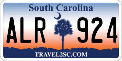SC license plate ALR924