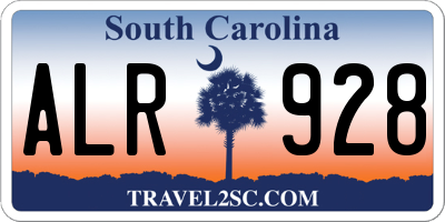 SC license plate ALR928