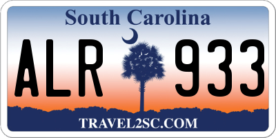 SC license plate ALR933