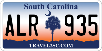 SC license plate ALR935