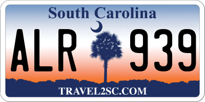 SC license plate ALR939