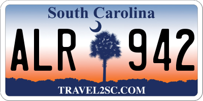 SC license plate ALR942