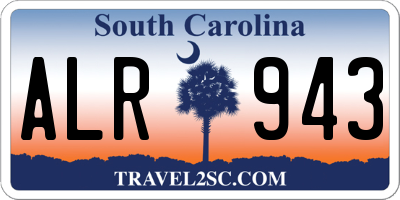 SC license plate ALR943