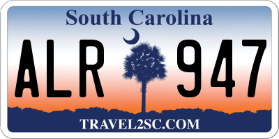 SC license plate ALR947