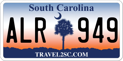 SC license plate ALR949