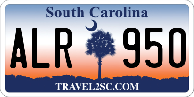 SC license plate ALR950