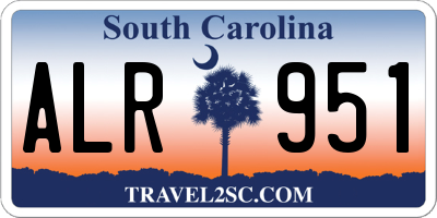 SC license plate ALR951