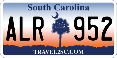 SC license plate ALR952
