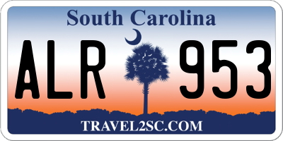 SC license plate ALR953