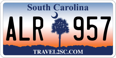 SC license plate ALR957