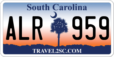 SC license plate ALR959