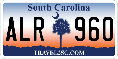 SC license plate ALR960