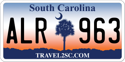 SC license plate ALR963
