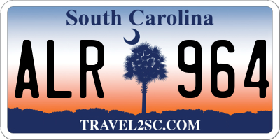 SC license plate ALR964