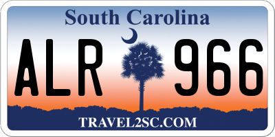 SC license plate ALR966