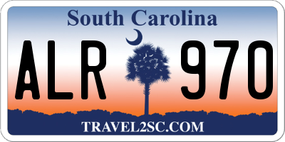 SC license plate ALR970