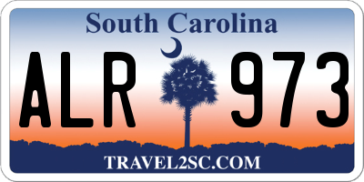 SC license plate ALR973