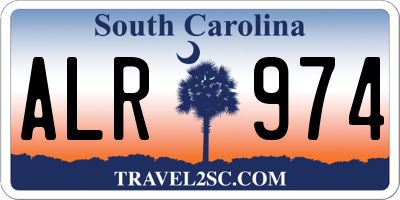 SC license plate ALR974