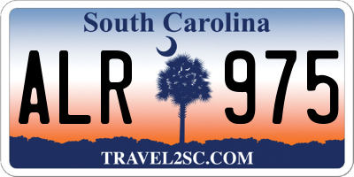 SC license plate ALR975