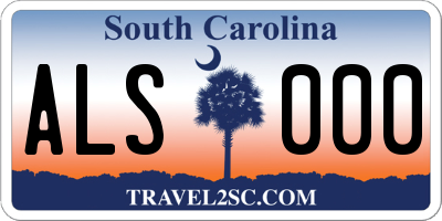SC license plate ALS000