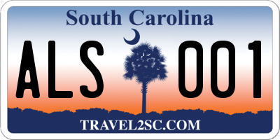 SC license plate ALS001