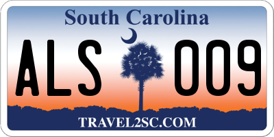 SC license plate ALS009