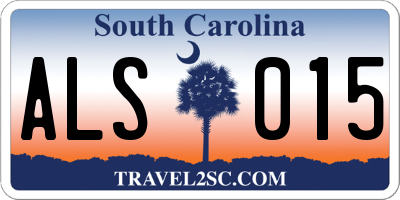 SC license plate ALS015