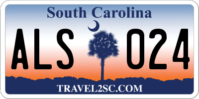 SC license plate ALS024