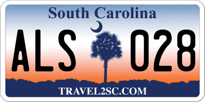 SC license plate ALS028