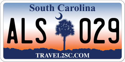 SC license plate ALS029