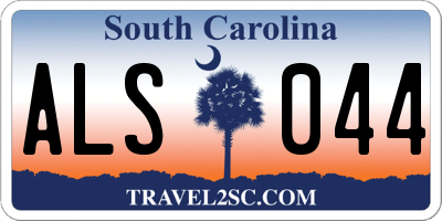 SC license plate ALS044