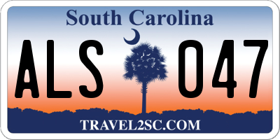 SC license plate ALS047
