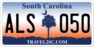 SC license plate ALS050