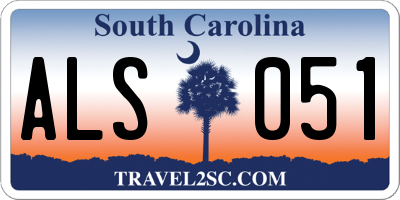 SC license plate ALS051