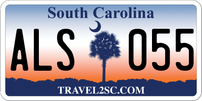 SC license plate ALS055