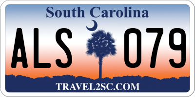 SC license plate ALS079