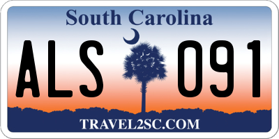 SC license plate ALS091