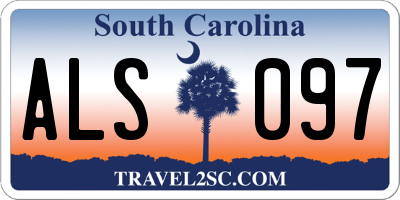 SC license plate ALS097