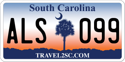 SC license plate ALS099