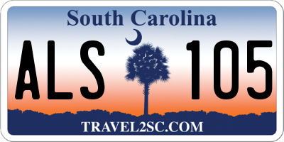 SC license plate ALS105